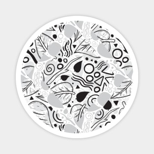 Leaf Doodle Seamless Surface Pattern Design Magnet